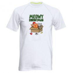 Чоловіча футболка для спорту Meowy Christmas - PrintSalon