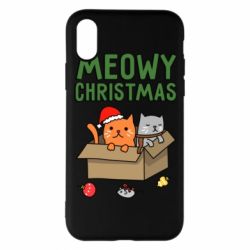 Чохол для iPhone X/Xs Meowy Christmas - PrintSalon