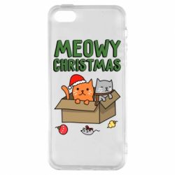 Чохол для iphone 5/5S/SE Meowy Christmas - PrintSalon