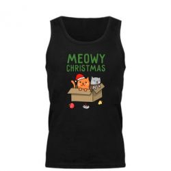Майка чоловіча Meowy Christmas - PrintSalon