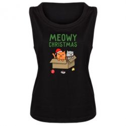 Майка жіноча Meowy Christmas - PrintSalon
