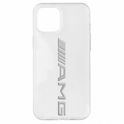 Чехол для iPhone 12 Pro Max Mercedes-AMG (металлик) - PrintSalon