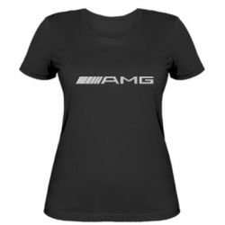 Женская футболка Mercedes-AMG (металлик) - PrintSalon