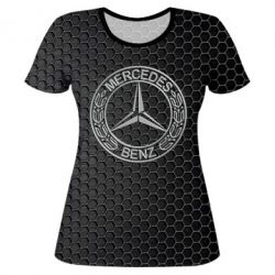 Женская футболка 3D Mercedes Benz