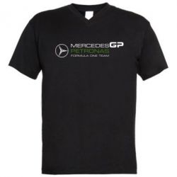 Чоловіча футболка з V-подібним вирізом Mercedes GP - PrintSalon
