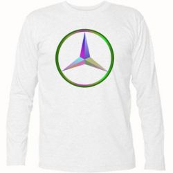 Футболка с длинным рукавом Mercedes Logo Art - PrintSalon