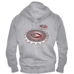 Мужское худи на молнии Mercedes logo механизм - PrintSalon