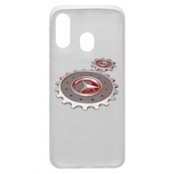 Чехол для Samsung A40 Mercedes logo механизм - PrintSalon