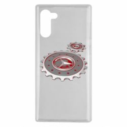 Чехол для Samsung Note 10 Mercedes logo механизм - PrintSalon