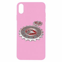 Чехол для iPhone X/Xs Mercedes logo механизм - PrintSalon