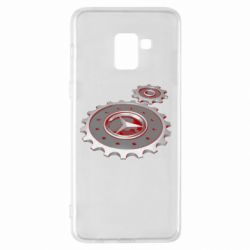 Чехол для Samsung A8+ 2018 Mercedes logo механизм - PrintSalon