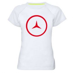 Женская футболка для спорта Mercedes new logo - PrintSalon