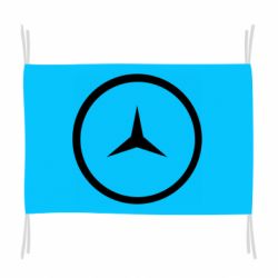 Флаг Mercedes new logo - PrintSalon