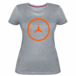 Женская премиум футболка Mercedes new logo - PrintSalon