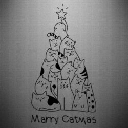 Наклейка Merry catmas