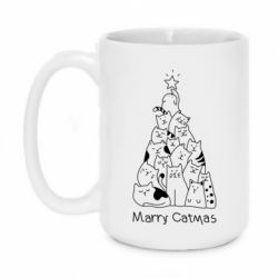Чашка 420ml Merry catmas - PrintSalon