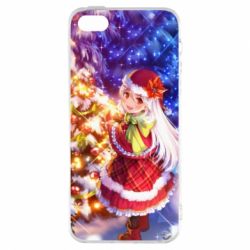 Чохол для iphone 5/5S/SE Merry Christmas anime girl - PrintSalon