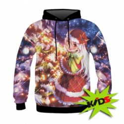 Детское 3D худи Merry Christmas anime girl-PrintSalon Детское 3D худи Merry Christmas anime girl