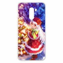 Чохол для Xiaomi Pocophone F1 Merry Christmas anime girl - PrintSalon
