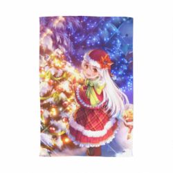 Рушник з принтом Merry Christmas anime girl - PrintSalon