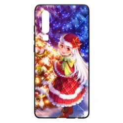 Чохол для Huawei P30 Merry Christmas anime girl - PrintSalon