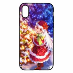Чохол для iPhone X/Xs Merry Christmas anime girl - PrintSalon