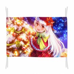 Прапор Merry Christmas anime girl - PrintSalon