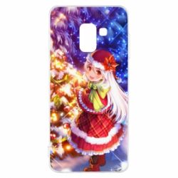 Чохол для Samsung A8 2018 Merry Christmas anime girl - PrintSalon