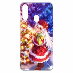 Чохол для Samsung A20s Merry Christmas anime girl - PrintSalon