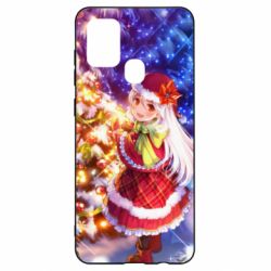 Чохол для Samsung A21s Merry Christmas anime girl - PrintSalon