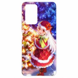 Чохол для Xiaomi Redmi Note 10 Pro Merry Christmas anime girl - PrintSalon