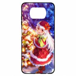 Чохол для Xiaomi Poco X3 Merry Christmas anime girl - PrintSalon