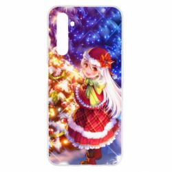 Чохол для Realme 6 Merry Christmas anime girl - PrintSalon