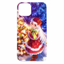 Чохол для iPhone 14 Merry Christmas anime girl - PrintSalon
