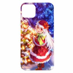 Чохол для iPhone 14 Plus Merry Christmas anime girl - PrintSalon