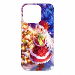 Чохол для iPhone 14 Pro Merry Christmas anime girl - PrintSalon