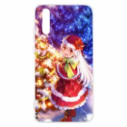 Чохол для Huawei P20 Merry Christmas anime girl - PrintSalon
