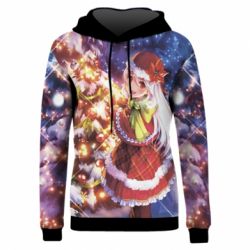 Жіноче 3D худі Merry Christmas anime girl