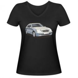 Женская футболка с V-образным вырезом Мерседес - PrintSalon
