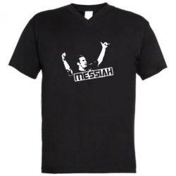 Мужская футболка с V-образным вырезом Messi-PrintSalon Мужская футболка с V-образным вырезом Messi