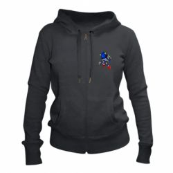 Женское худи на молнии Metal Sonic - PrintSalon