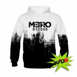 Дитяче 3D худі Metro black logo - PrintSalon
