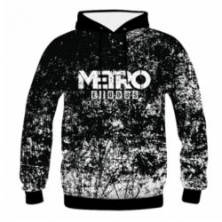 Мужское 3D худи Metro Exodus black and white - PrintSalon