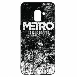 Чехол для Samsung A8+ 2018 Metro Exodus black and white - PrintSalon