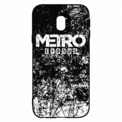 Чехол для Samsung J3 2017 Metro Exodus black and white - PrintSalon