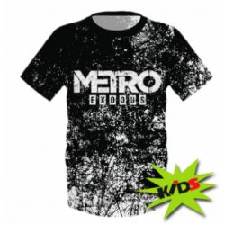 Детская 3D футболка Metro Exodus black and white - PrintSalon