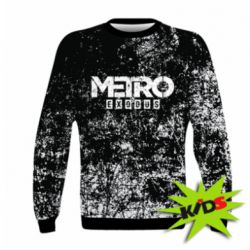 Детский 3D свитшот Metro Exodus black and white - PrintSalon