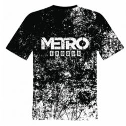 Мужская футболка 3D Metro Exodus black and white - PrintSalon