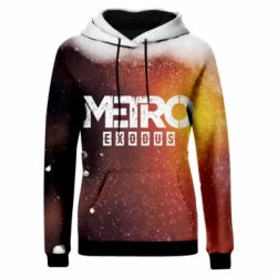 Женское 3D худи Metro Exodus Logo-PrintSalon Женское 3D худи Metro Exodus Logo