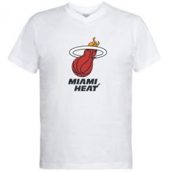 Чоловіча футболка з V-подібним вирізом Miami Heat - PrintSalon